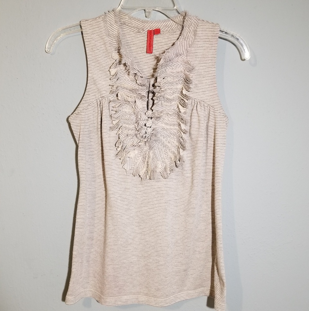 Anthropologie Millefeuille Tank, Gray&Cream, P 00
